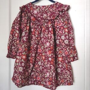 Okie Dokie Burgundy Floral Dress Size 5t